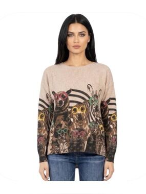 NWT Shana XL party animals 5% wool sweater